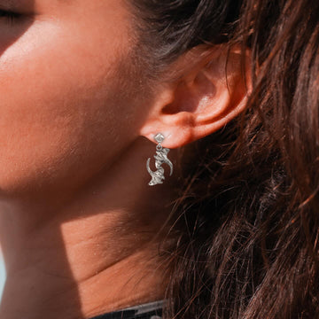 DiveSilver Double Manta Ray Double Manta Ray Sterling Silver  Post Earrings TER2216